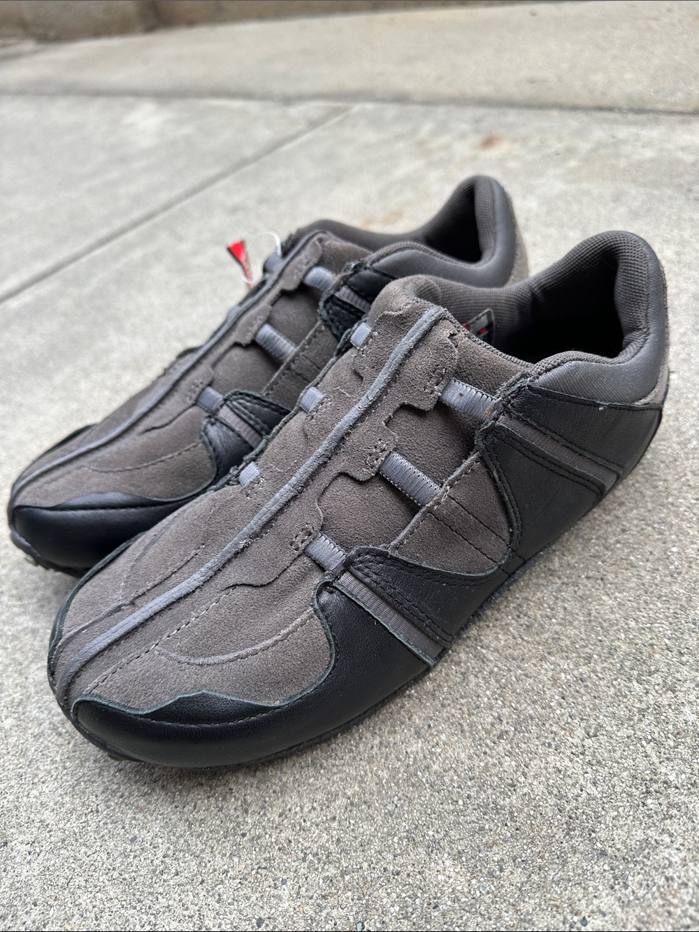 NWT DIESEL | Women’s Black Anthracite Leather Vintage Slip On 90s Y2K Sneakers